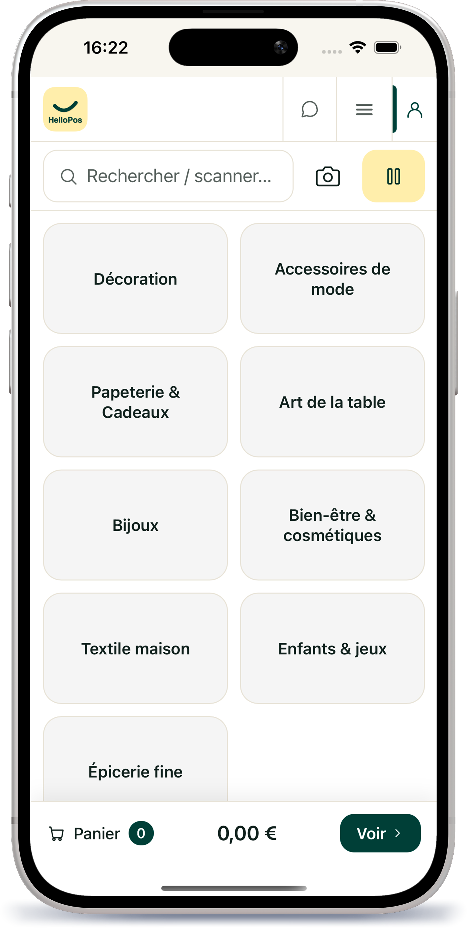 HelloPos sur smartphone